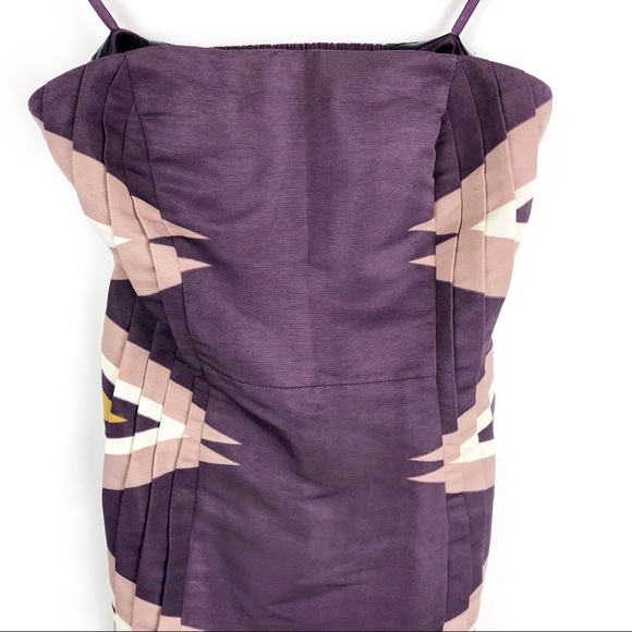 Ecote Strapless Kilim Print Pattern Dress Size Medium in Purple Urban Outfitters - Picture 2 of 6